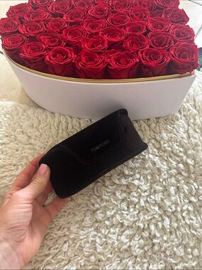 Tom Ford Black Suede Eyewear Case